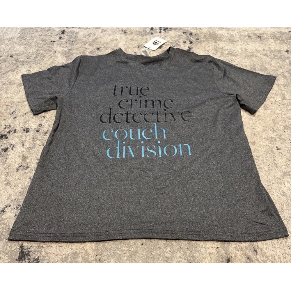 Pinfay Womens Sz 2XL True Crime Detective Couch Division Short-Sleeve T-Shirt